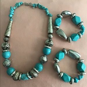 Necklace and 2 Matching Bracelets